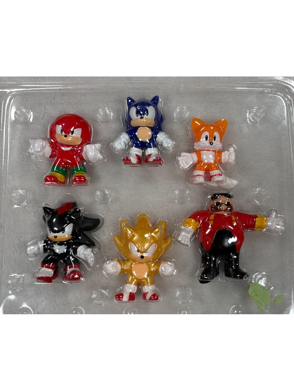 Sonic The Hedgehog Christmas Ornament Figure Lot Of 6 Plastic Clamshell